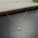 fashion plated 14K gold triangle necklace simple copper clavicle chainpicture8