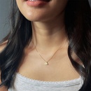 fashion plated 14K gold triangle necklace simple copper clavicle chainpicture10