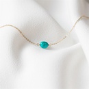 Fashion Geometric Turquoise Clavicle Chain Simple Copper Necklacepicture7