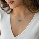 Fashion Geometric Turquoise Clavicle Chain Simple Copper Necklacepicture8