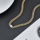 fashion zircon bracelet necklace simple plated 14k gold copper necklacepicture2