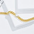 fashion zircon bracelet necklace simple plated 14k gold copper necklacepicture3