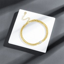 fashion zircon bracelet necklace simple plated 14k gold copper necklacepicture4