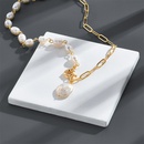 fashion freshwater pearl necklace simple copper collarbone chainpicture1