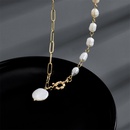 fashion freshwater pearl necklace simple copper collarbone chainpicture3