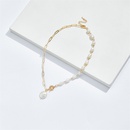 fashion freshwater pearl necklace simple copper collarbone chainpicture4