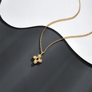 fashion 18K Copper Plated Gold Simple Geometric Necklacepicture2