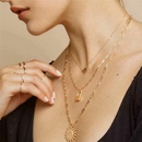 fashion retro round sun necklace double layered copper necklacepicture2