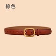 New twolayer leather ladies pin buckle casual retro female buckle jeans beltpicture12