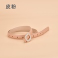 New Ladies Inlaid Rhinestone Round Decorative Womens Leather Smooth Buckle Belt Wholesale 105CMpicture21