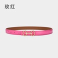 Fashion leather womens simple jeans decorative beltpicture13