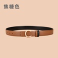 Ladies Double Sided Available Internal Buckle Simple Thin Belt Cowhidepicture14