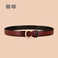 Ladies Double Sided Available Internal Buckle Simple Thin Belt Cowhidepicture25
