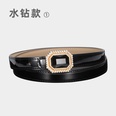 Fashion inlaid decorative patent leather womens pants belt womenspicture6