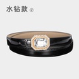 Fashion inlaid decorative patent leather womens pants belt womenspicture7