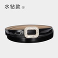 Fashion inlaid decorative patent leather womens pants belt womenspicture11