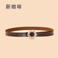 New Inlaid Crystal Diamond Square Buckle Decorative Womens Leather Buckle Beltpicture24