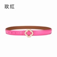 flowershaped diamond buckle leather twolayer cowhide belt womens decorativepicture12