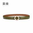 flowershaped diamond buckle leather twolayer cowhide belt womens decorativepicture14