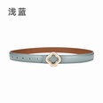 flowershaped diamond buckle leather twolayer cowhide belt womens decorativepicture16