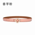 flowershaped diamond buckle leather twolayer cowhide belt womens decorativepicture19