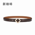 flowershaped diamond buckle leather twolayer cowhide belt womens decorativepicture20