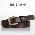 Fashion new ladies leather simple versatile cowhide square buckle beltpicture8