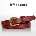 Fashion new ladies leather simple versatile cowhide square buckle beltpicture9