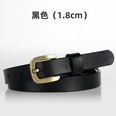 Fashion new ladies leather simple versatile cowhide square buckle beltpicture10