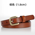 Fashion new ladies leather simple versatile cowhide square buckle beltpicture11