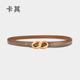 Leather Eight Shaped Smooth Buckle Thin Ladies Decoration Retro Beltpicture13