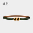 Leather Eight Shaped Smooth Buckle Thin Ladies Decoration Retro Beltpicture14