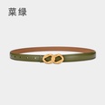 Leather Eight Shaped Smooth Buckle Thin Ladies Decoration Retro Beltpicture15