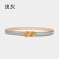 Leather Eight Shaped Smooth Buckle Thin Ladies Decoration Retro Beltpicture16