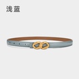 Leather Eight Shaped Smooth Buckle Thin Ladies Decoration Retro Beltpicture18