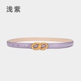 Leather Eight Shaped Smooth Buckle Thin Ladies Decoration Retro Beltpicture19
