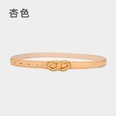 Leather Eight Shaped Smooth Buckle Thin Ladies Decoration Retro Beltpicture22