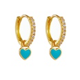 fashion heartshaped earrings ear buckle drop oil copper earringspicture32