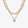 fashion heartshaped pendant copper plated gold simple copper necklacepicture6