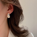 retro inlaid rhinestone stripe geometric Cshaped fashion alloy earrings wholesalepicture10