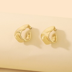 simple metal irregular geometric fashion alloy earrings wholesale