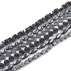 new diy Buddha black gallstone loose beads beaded jewelry accessories