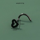 anneau de nez noir en forme de coeur de pche en acier mdical  la modepicture7