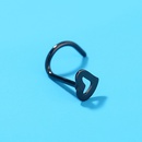 anneau de nez noir en forme de coeur de pche en acier mdical  la modepicture8