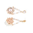 new retro hollow geometric Baroque pearl alloy long earringspicture9
