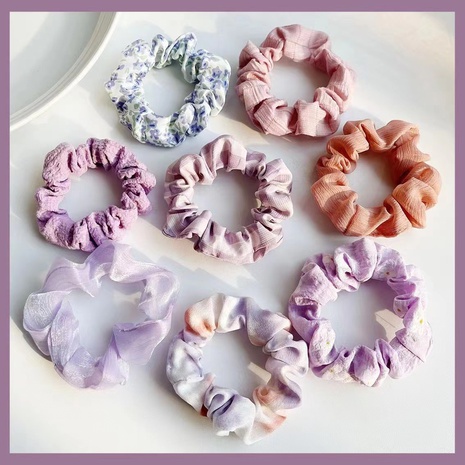 fashion flower printing hair ring rubber band cute hair rope's discount tags
