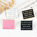 fashion simple oil dripping brooch warning sign alloy broochpicture2