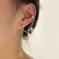 new creative full diamond pentagram moon pendant alloy earrings femalepicture11
