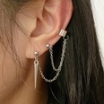 new creative full diamond pentagram moon pendant alloy earrings femalepicture15