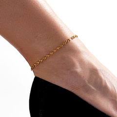 fashion stainless steel electroplating 18K gold sunflower anklet